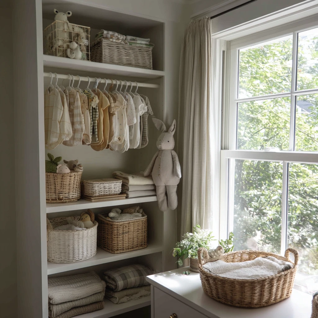 Tiny Nursery Closet for a New Parent
