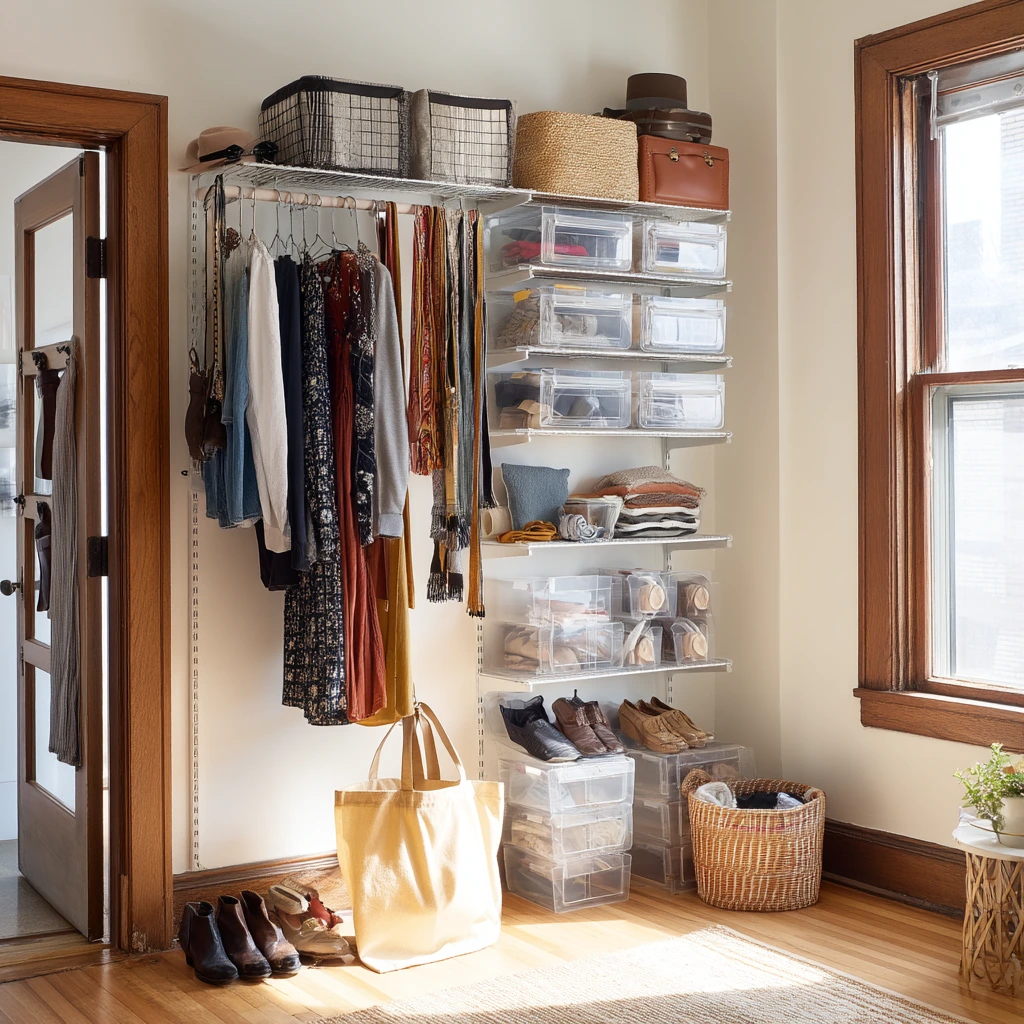 Renter-Friendly Closet Organization