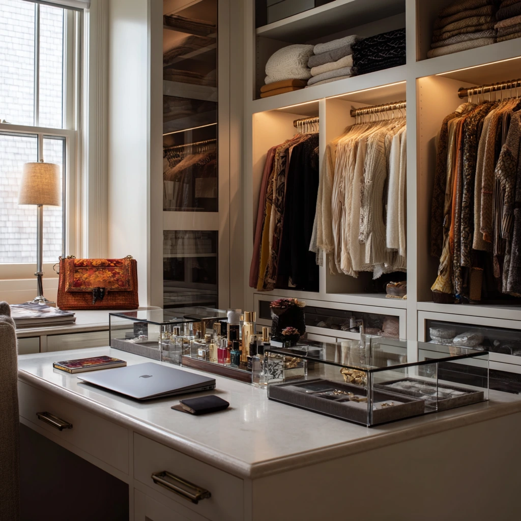 Boutique-Inspired Closet Island with Jewelry Zone