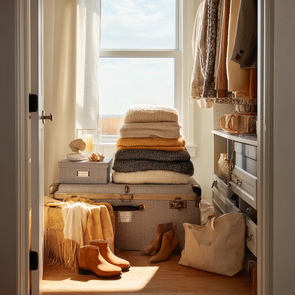 Seasonal Wardrobe Swap Around the Closet Island