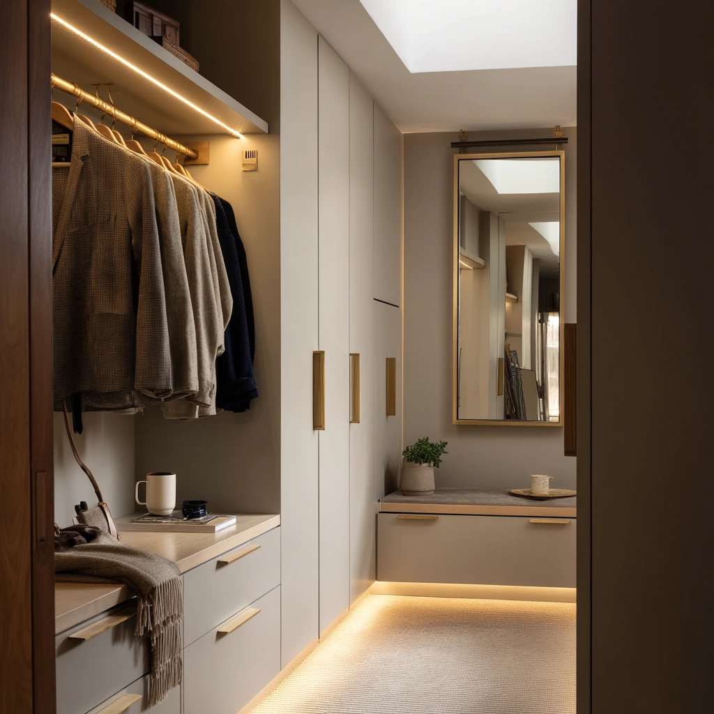 Luxury Closet with Toe-Kick Glow