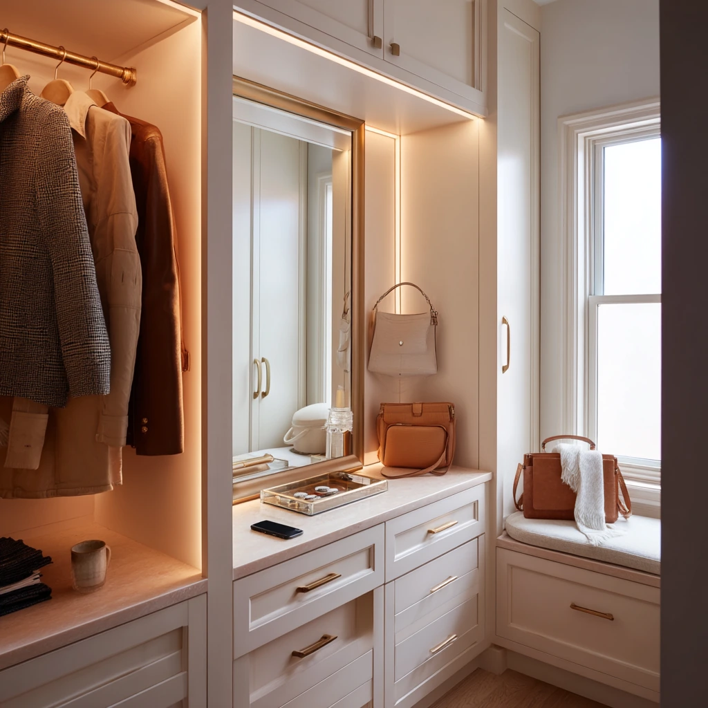 Luxury Closet with Toe-Kick Glow