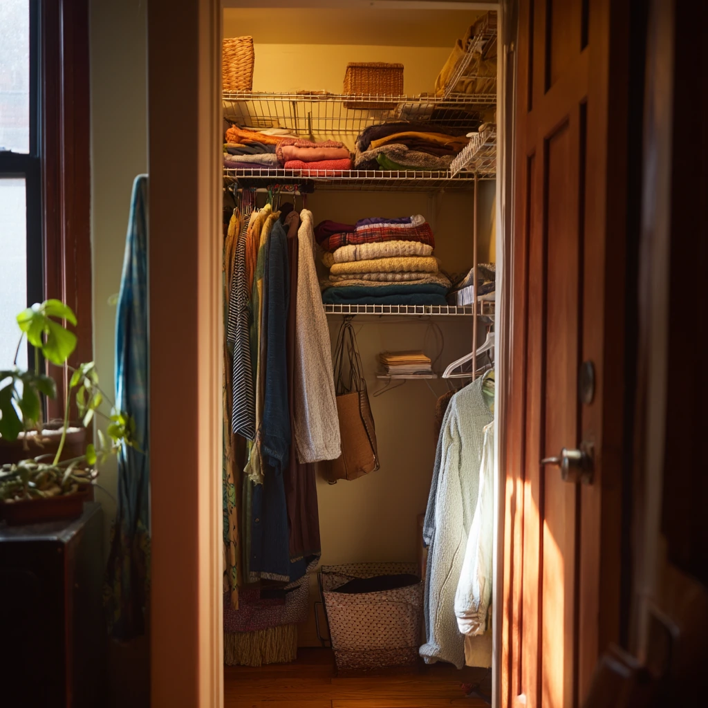 Renter-Friendly Closet with Battery Puck Lights