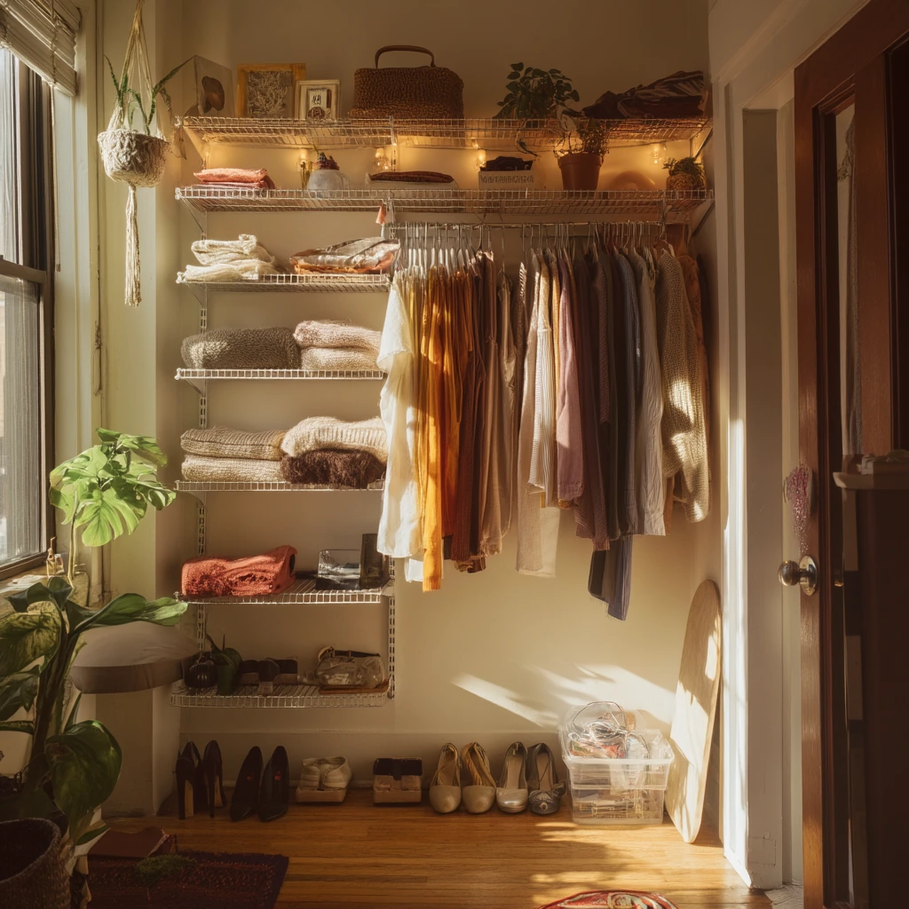 Renter-Friendly Closet with Battery Puck Lights