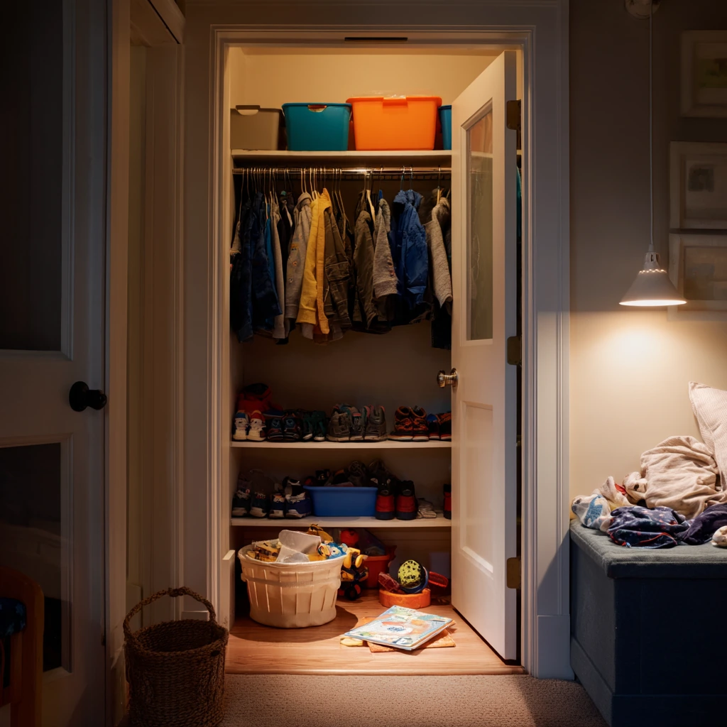 Kids' Closet with Soft Night Lighting