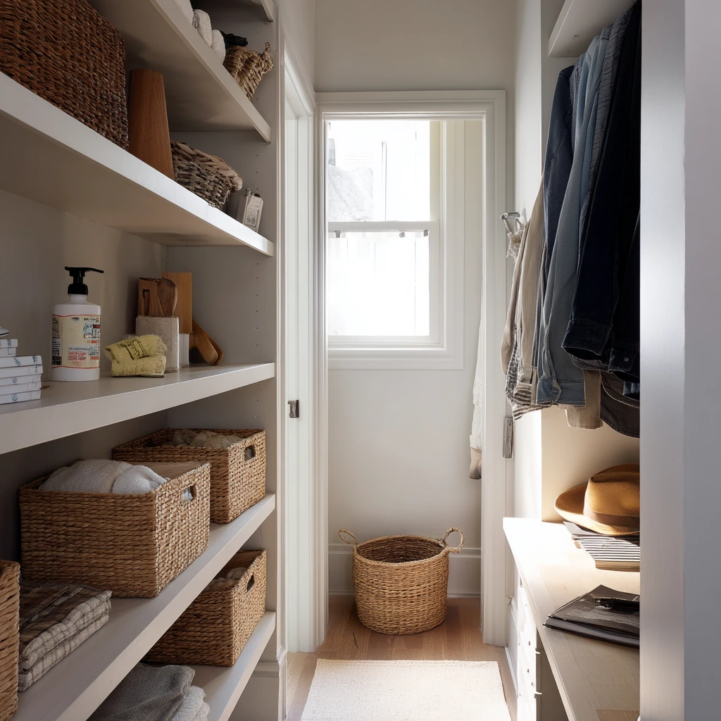 Laundry-Nook Closet with Task Lighting