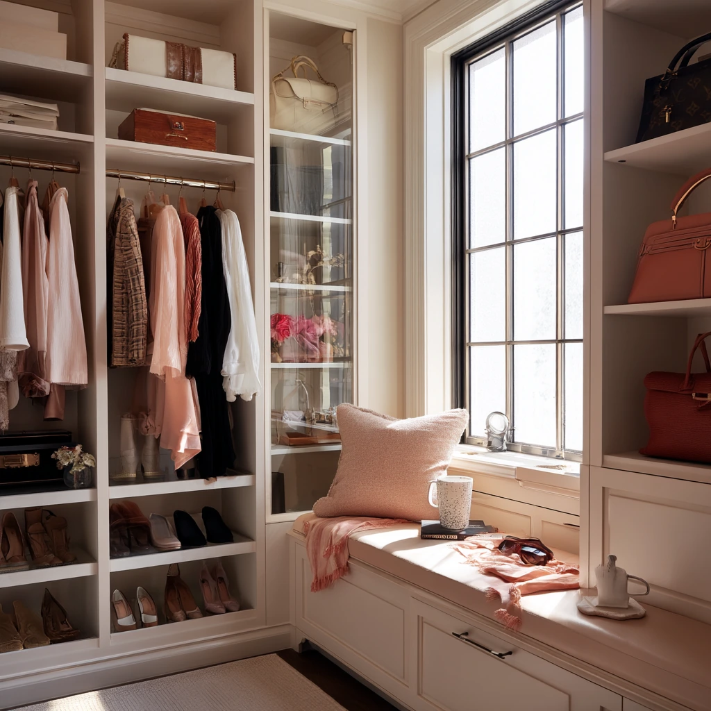 Luxury Walk-In Closet Shelving with Everyday Use