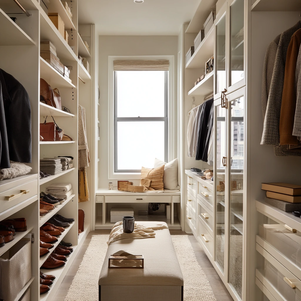Luxury Walk-In Closet Shelving with Everyday Use