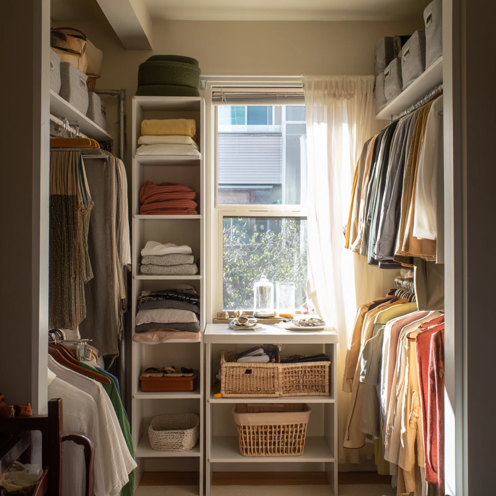 Shared Closet Shelving for a Couple