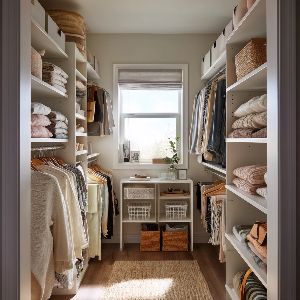 Shared Closet Shelving for a Couple