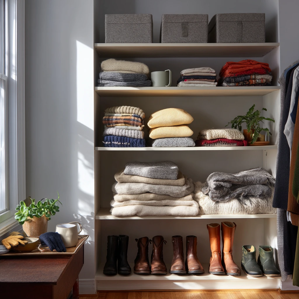 Seasonal Closet Shelving for Winter Layers
