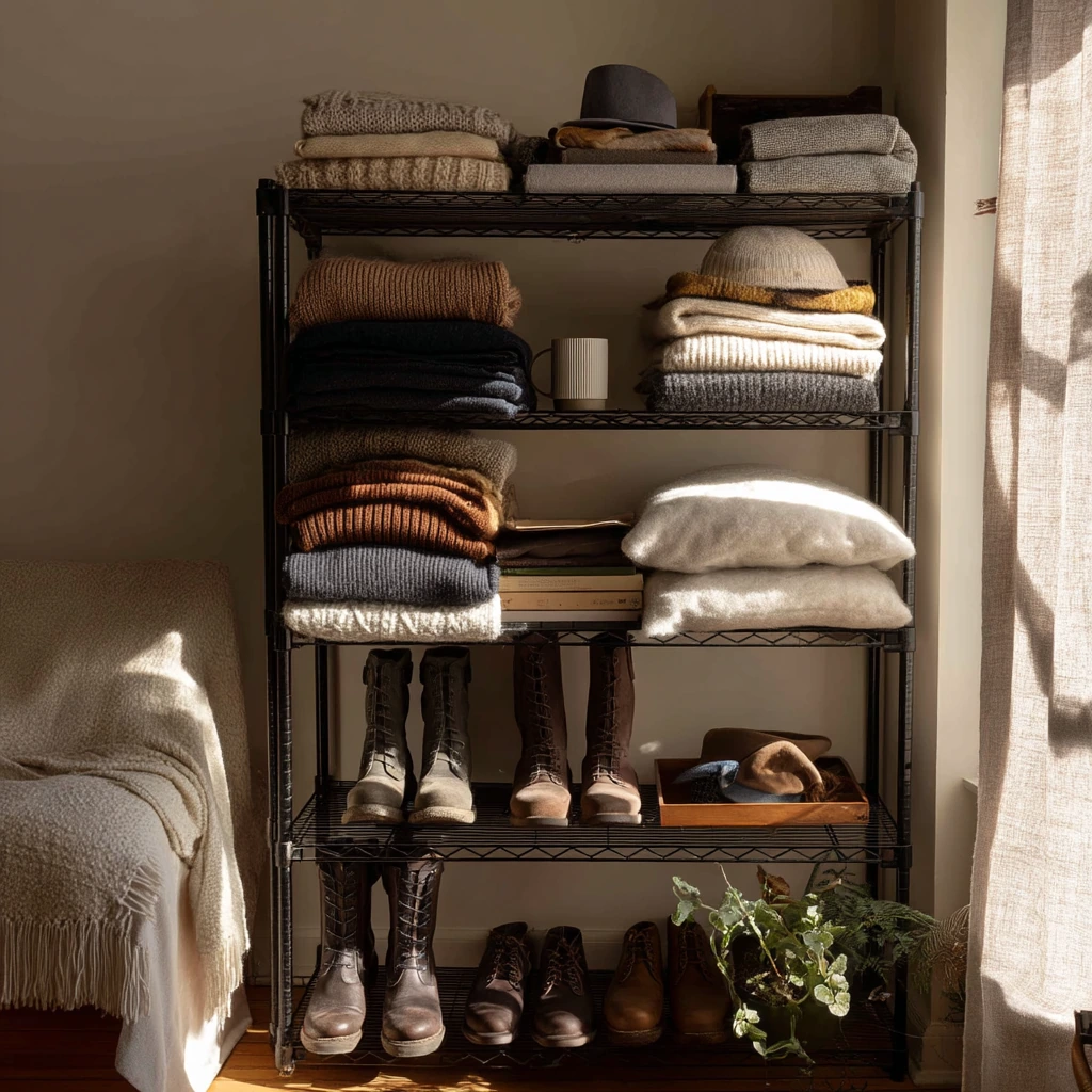 Seasonal Closet Shelving for Winter Layers