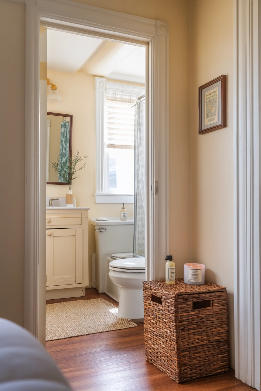 Compact Guest Bath from a Bedroom Closet