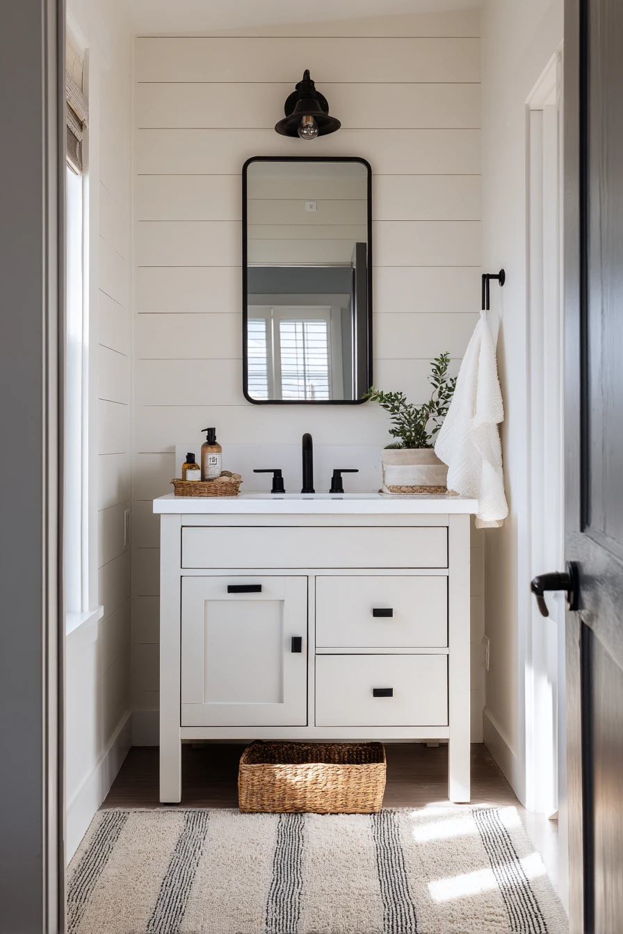 Modern Farmhouse Closet Bath Conversion
