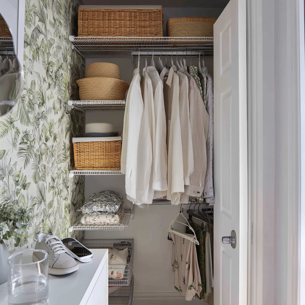 Renter-Friendly Peel-and-Stick Closet Wallpaper Refresh