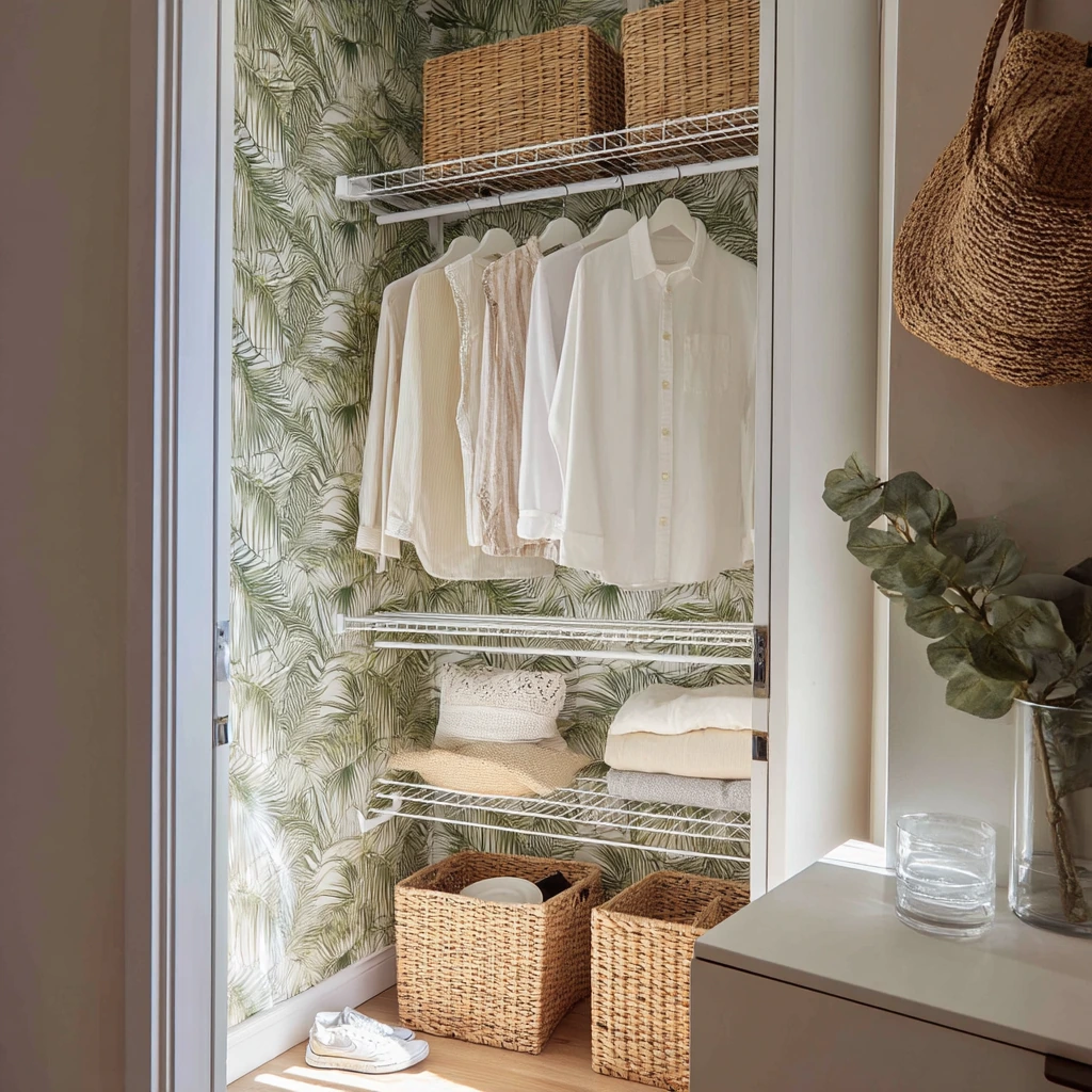 Renter-Friendly Peel-and-Stick Closet Wallpaper Refresh