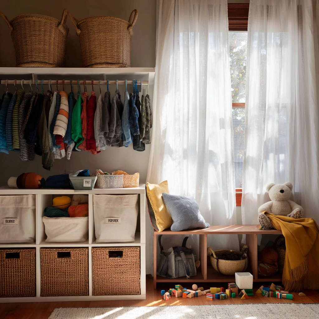 Kids’ Clothes Storage Corner