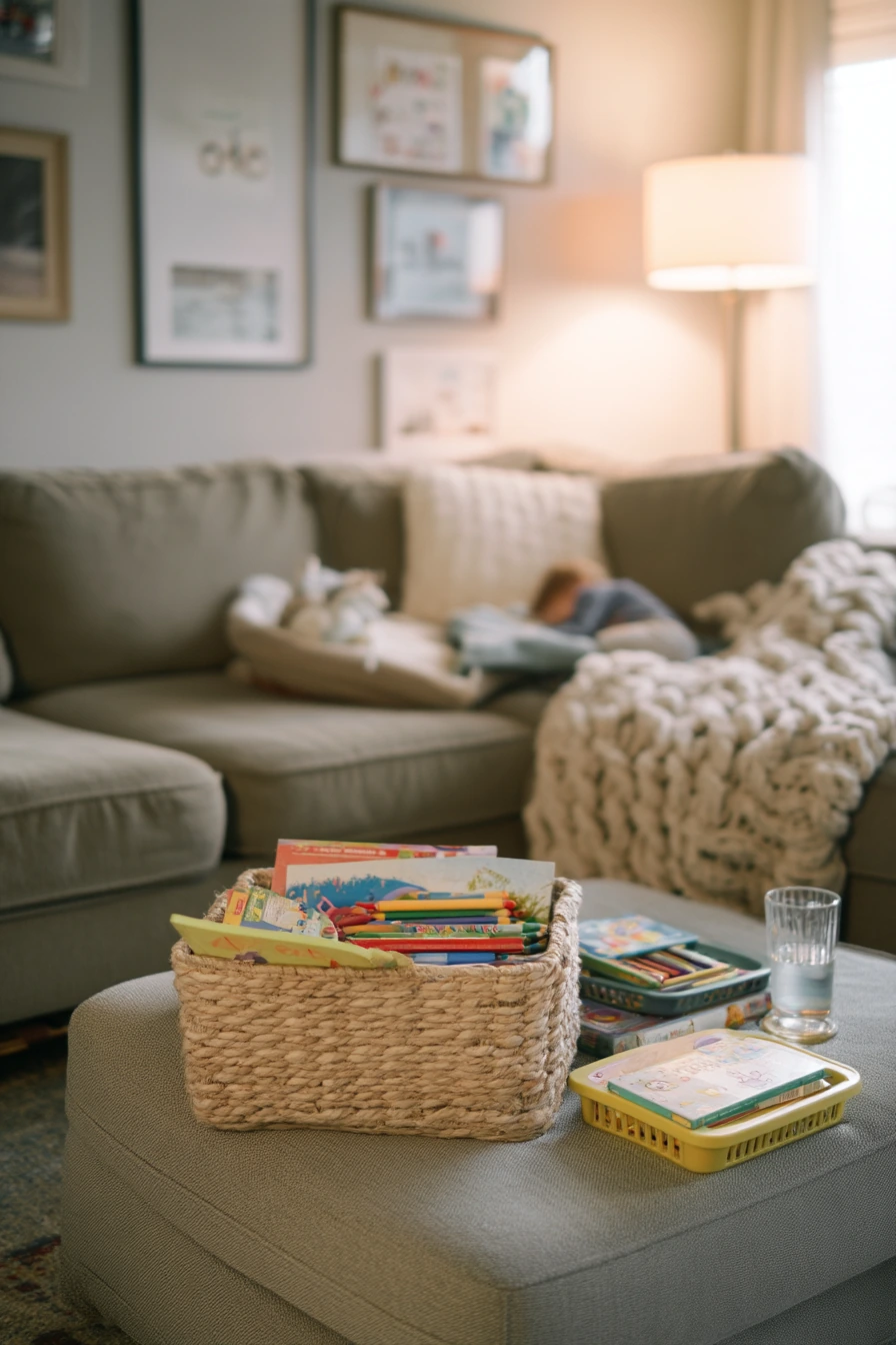 Mom’s Reading Nook Beside the Play Zone