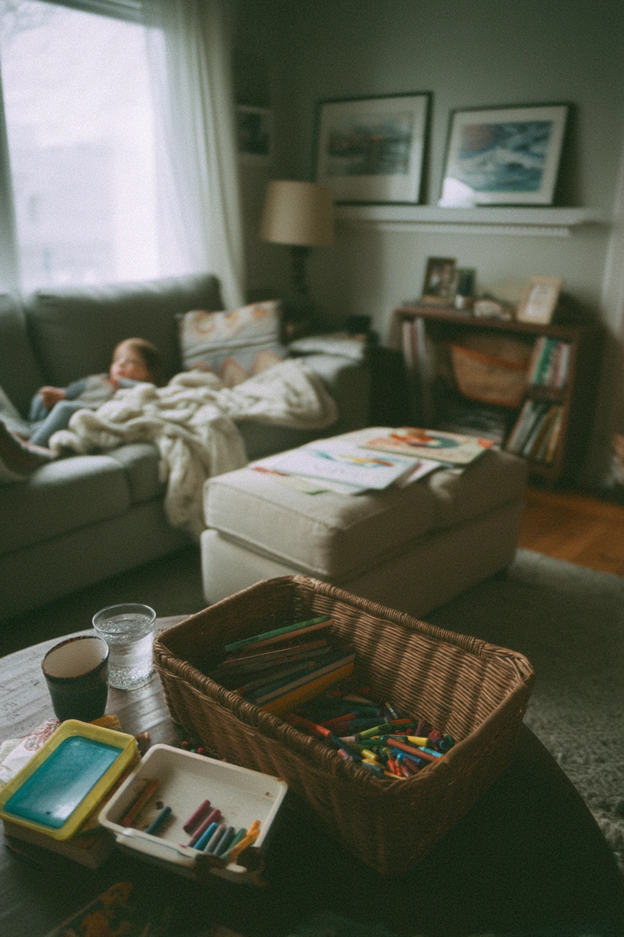 Mom’s Reading Nook Beside the Play Zone