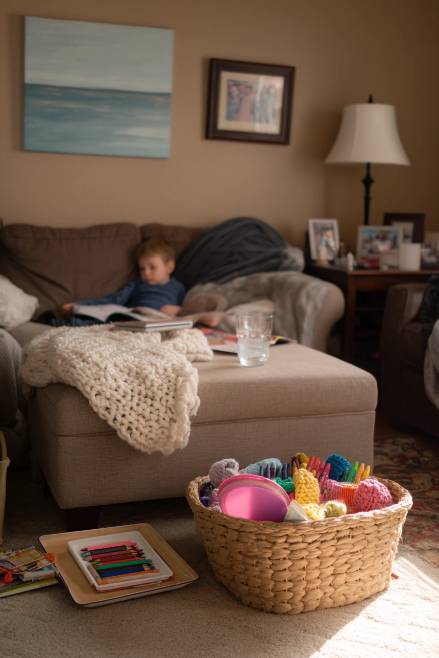 Mom’s Reading Nook Beside the Play Zone