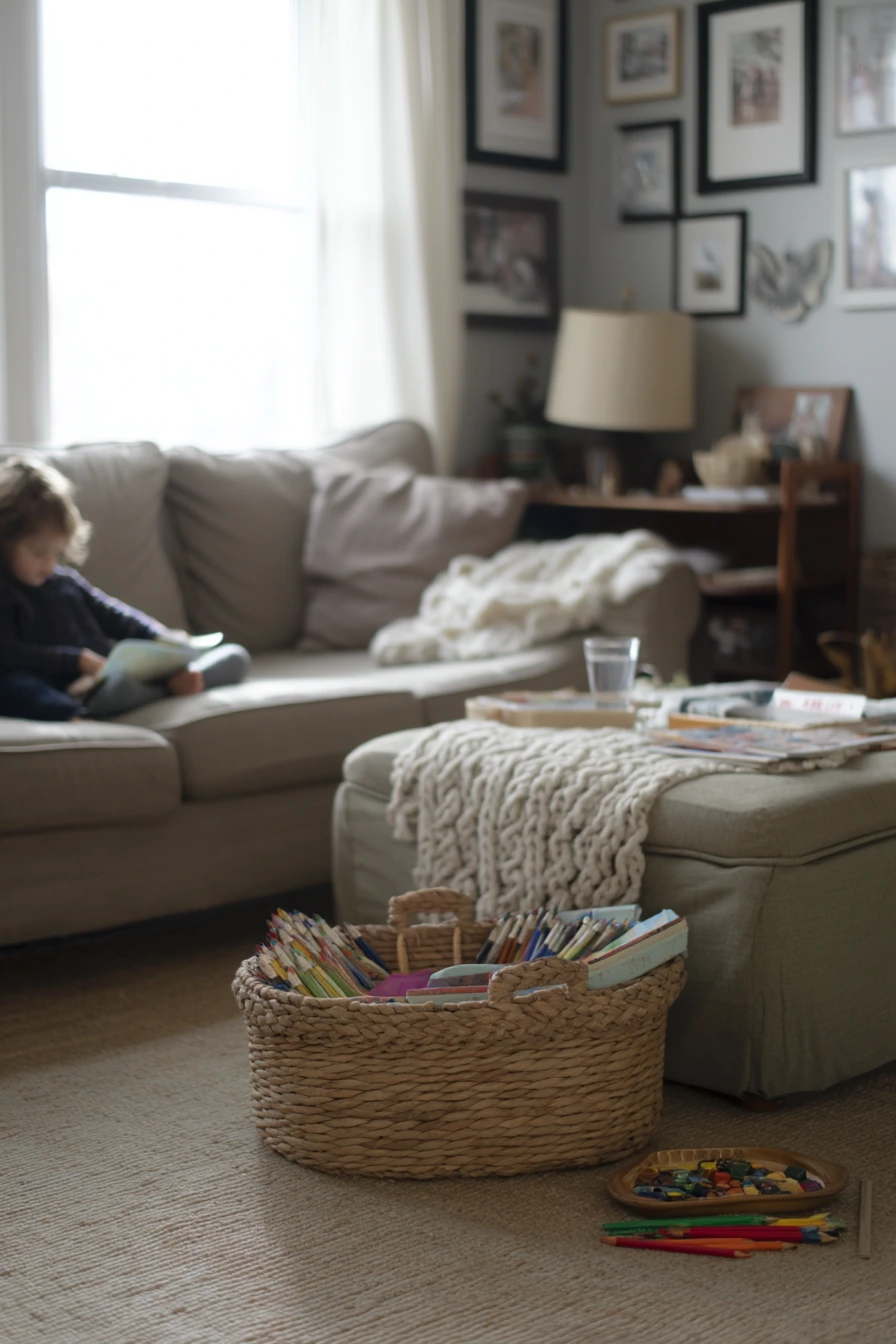 Mom’s Reading Nook Beside the Play Zone