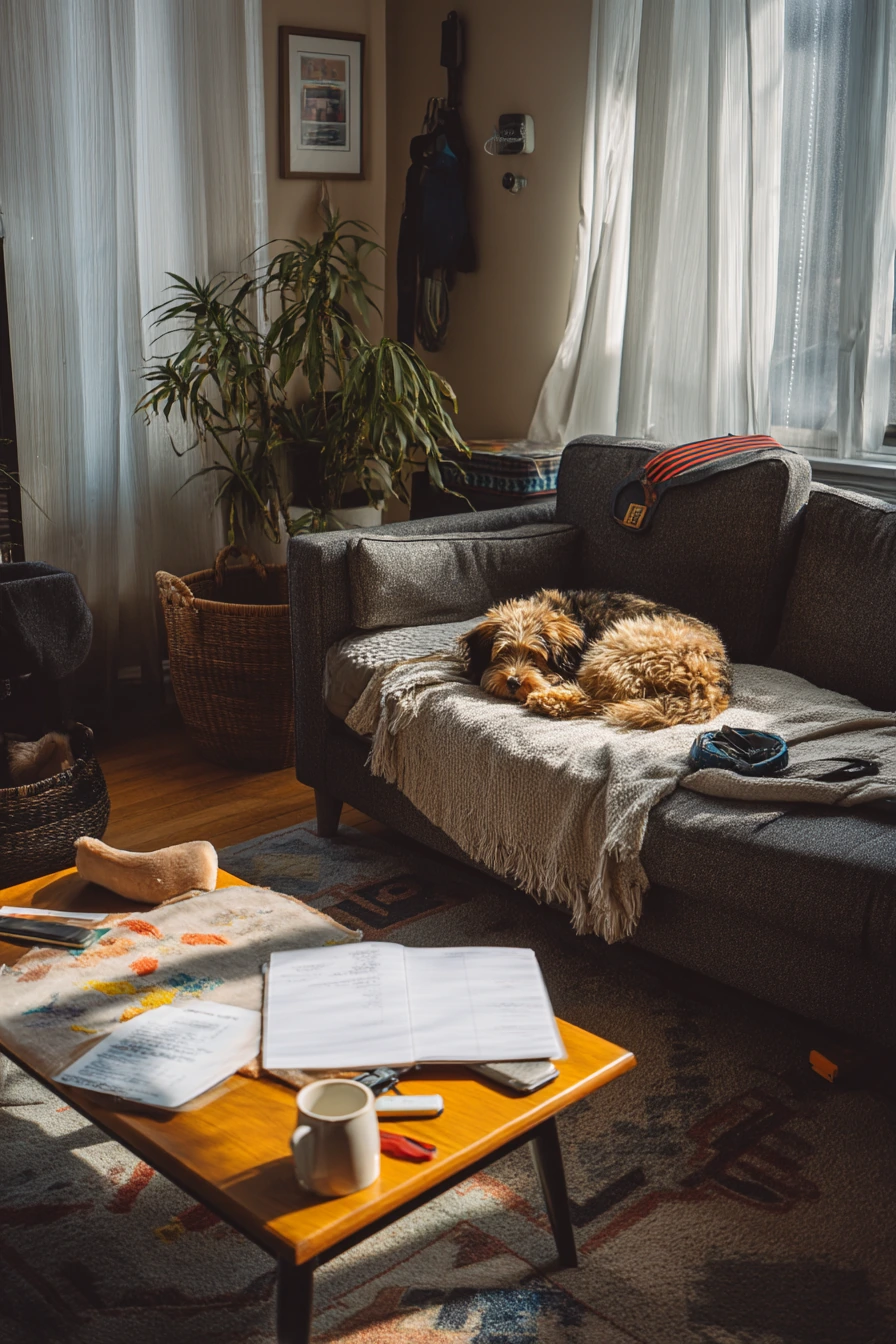 Pet-Friendly Lounge with Soft Everyday Mess