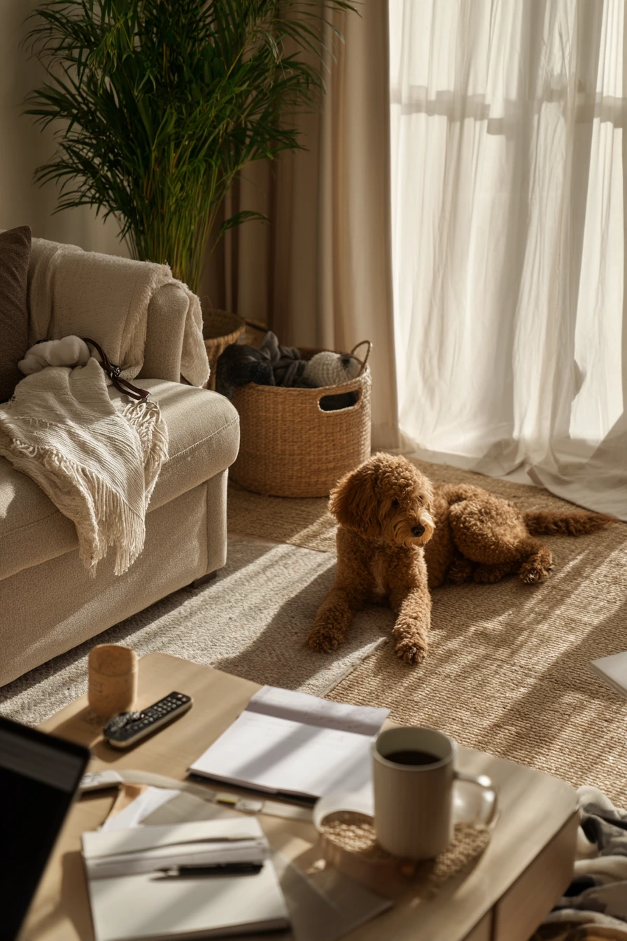 Pet-Friendly Lounge with Soft Everyday Mess
