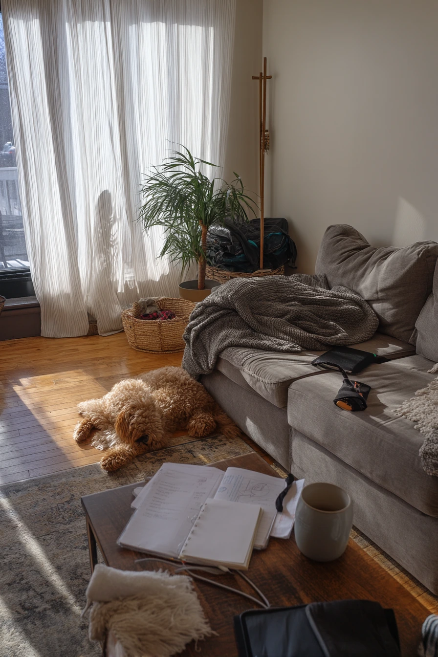 Pet-Friendly Lounge with Soft Everyday Mess