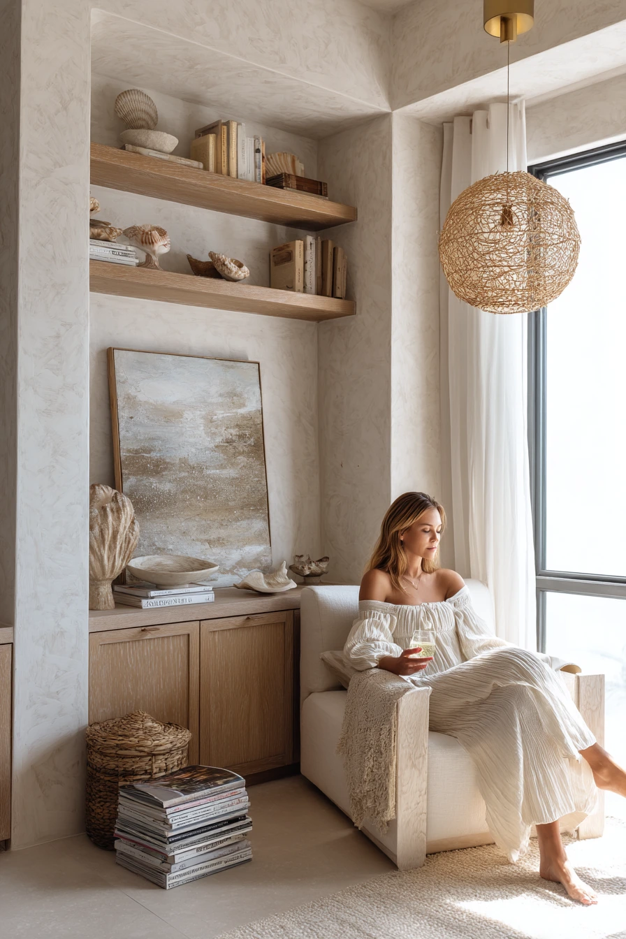 Airy Reading Nook Living Room