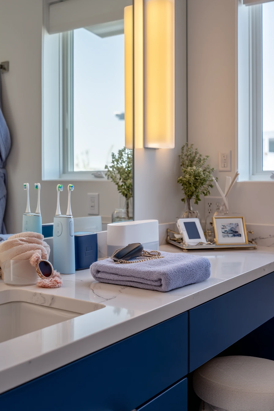 Minimal Cobalt Bath for a Busy Morning Routine