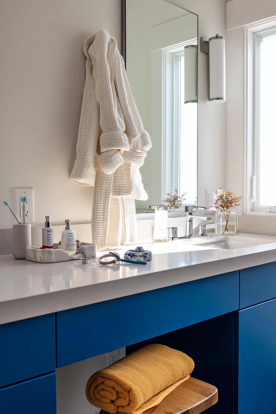 Minimal Cobalt Bath for a Busy Morning Routine