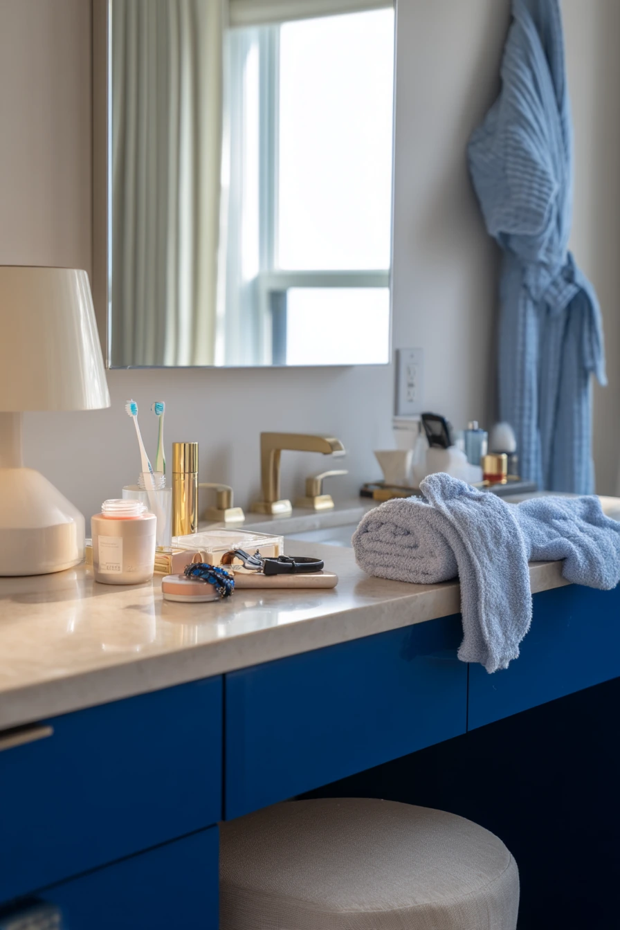 Minimal Cobalt Bath for a Busy Morning Routine
