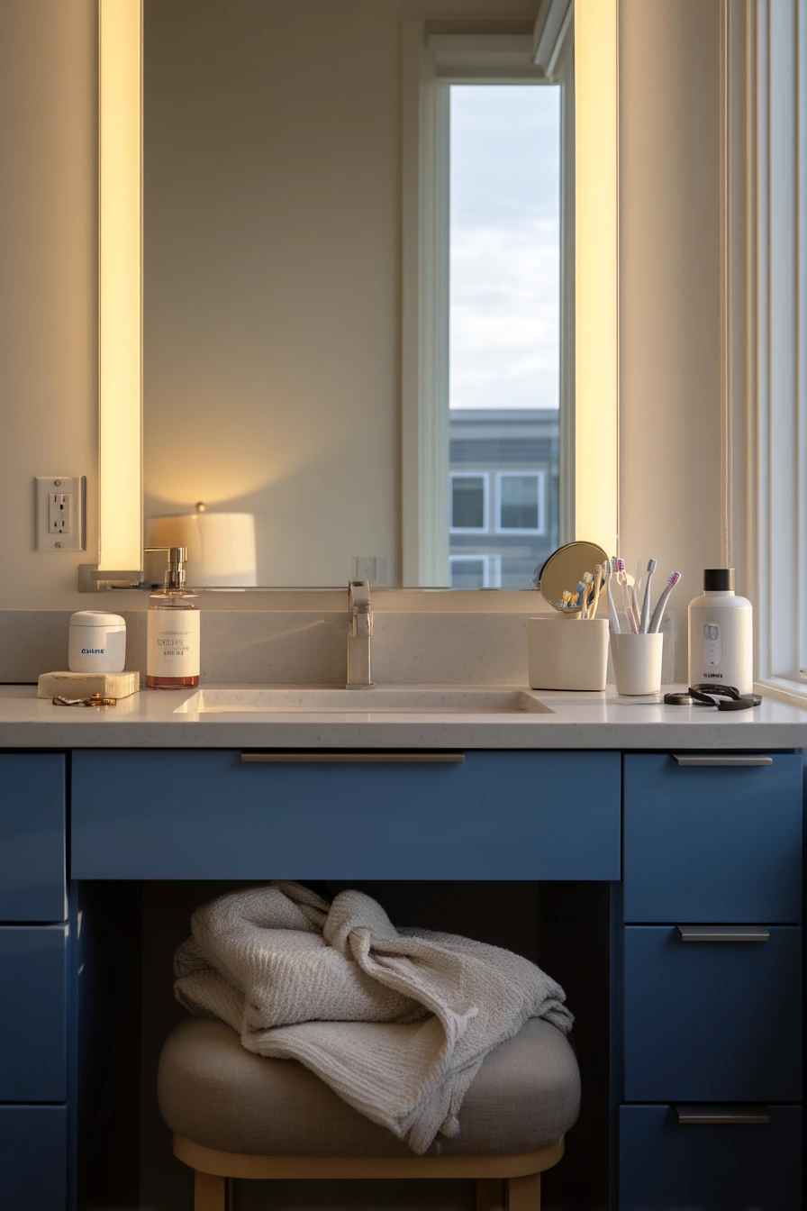 Minimal Cobalt Bath for a Busy Morning Routine