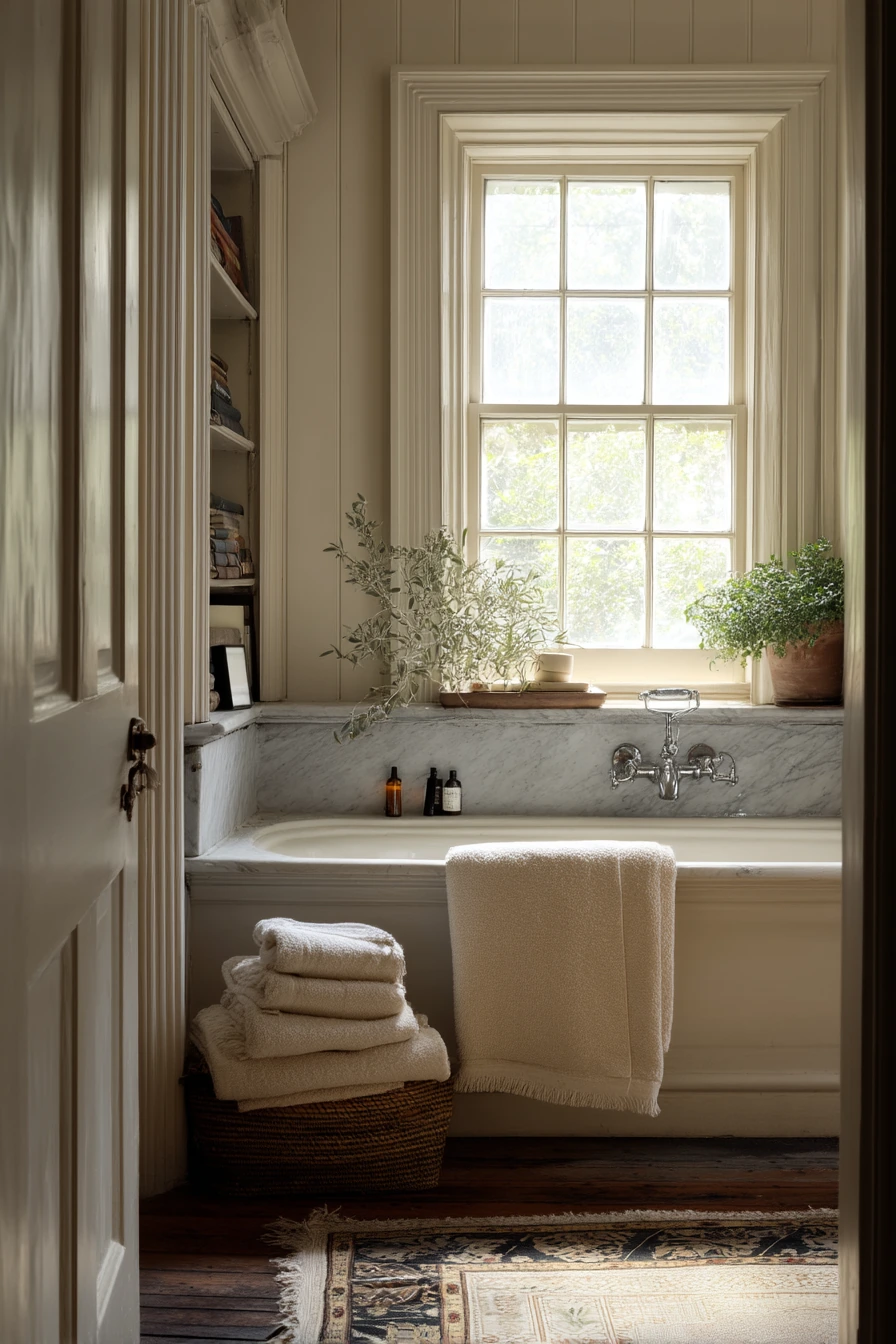 Old House Colonial Bath with Original Details
