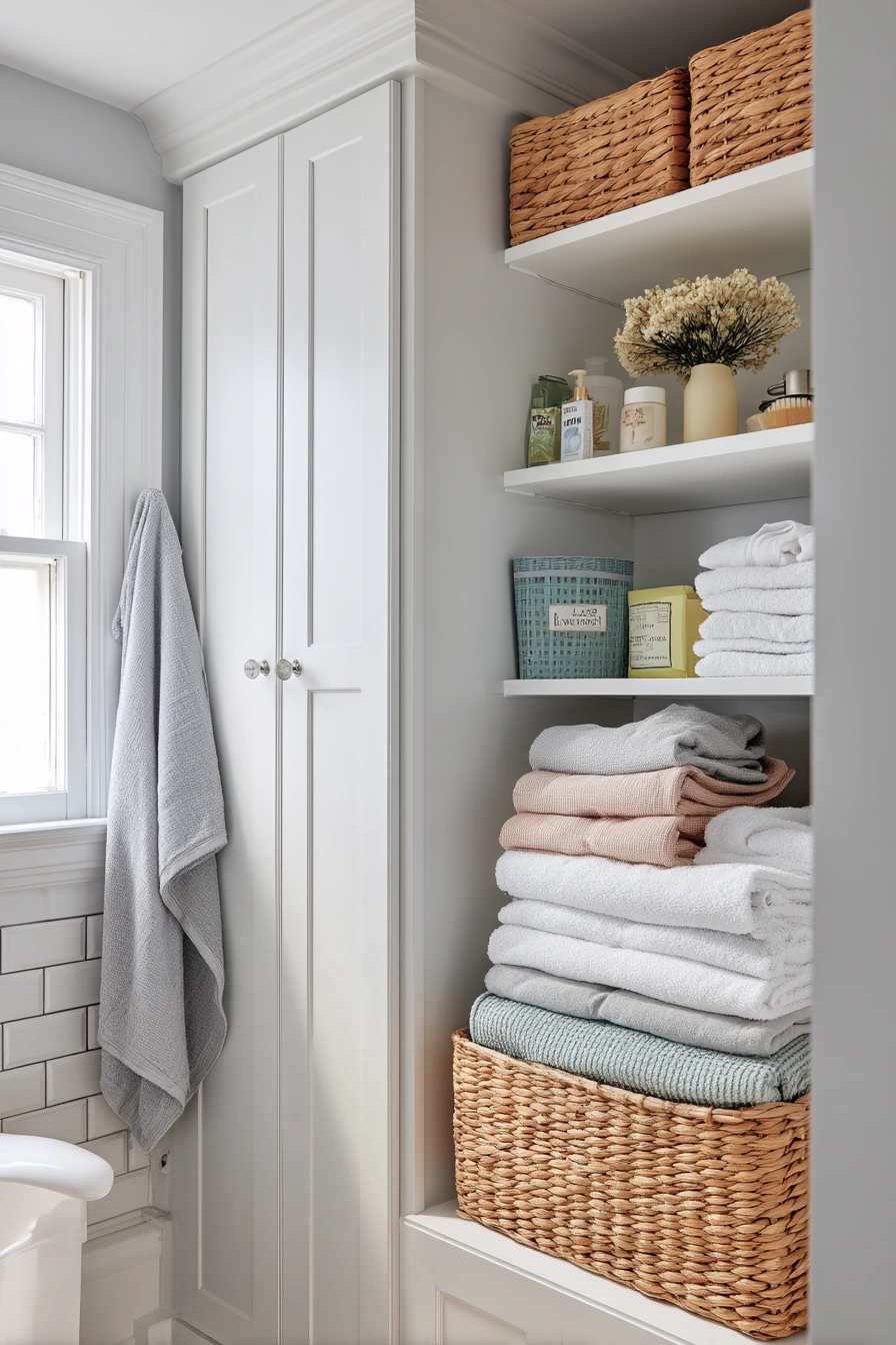 Colonial Bath with Laundry Niche and Everyday Storage