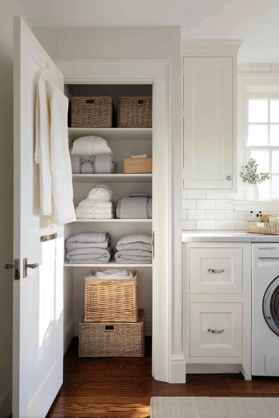 Colonial Bath with Laundry Niche and Everyday Storage