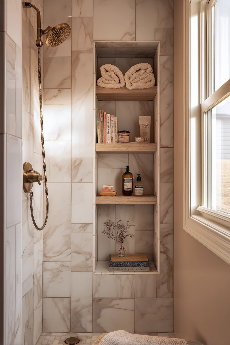 Muted Lavender Grout in a Relaxed Guest Bath