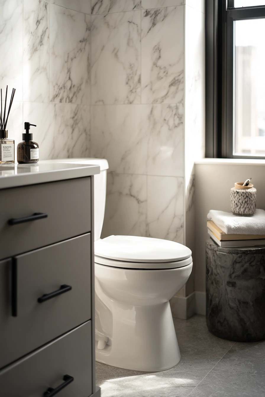 Elegant Condo Bath with Practical Height