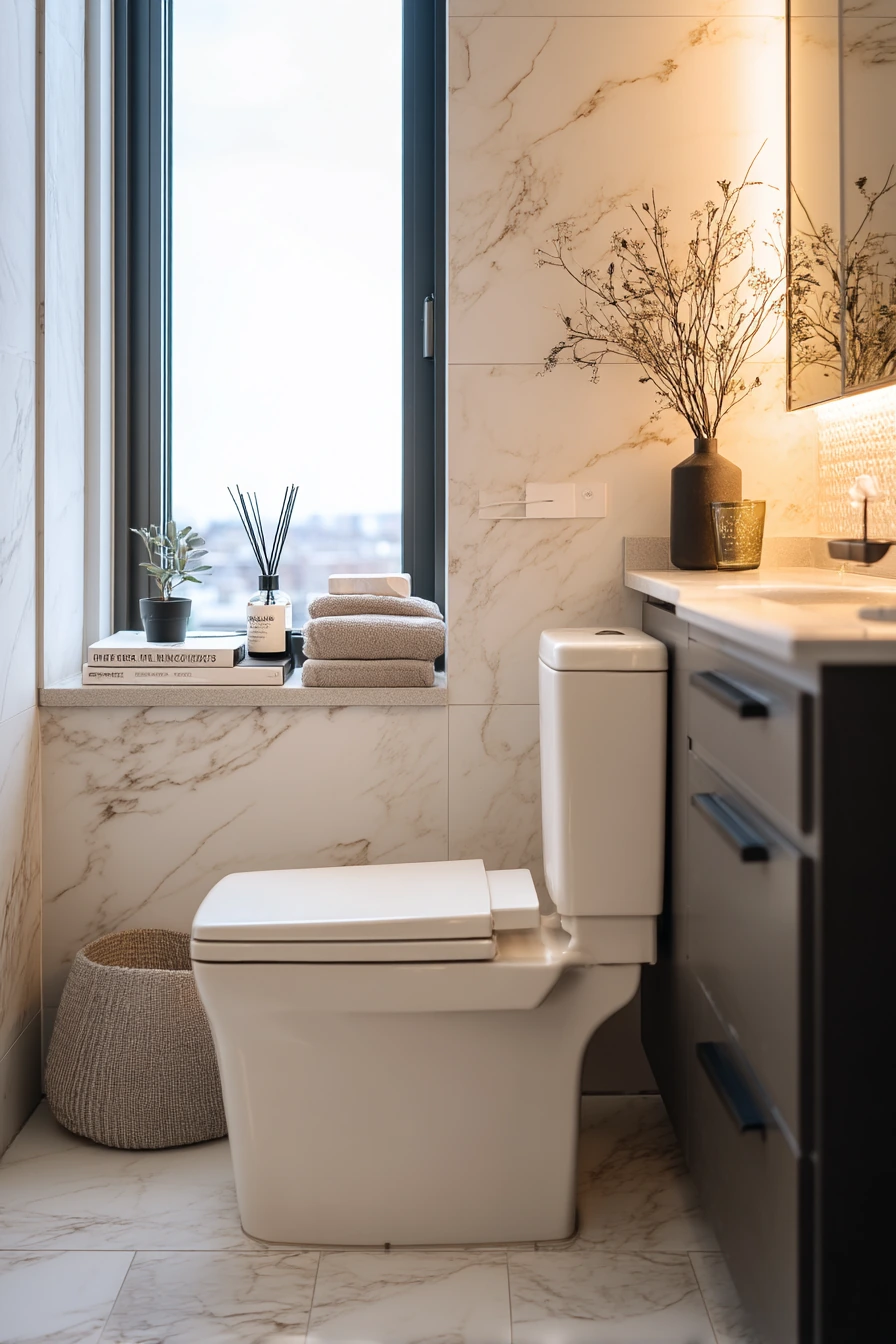 Elegant Condo Bath with Practical Height