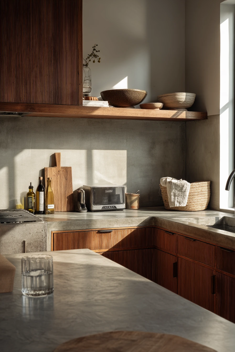 Warm Wood and Concrete