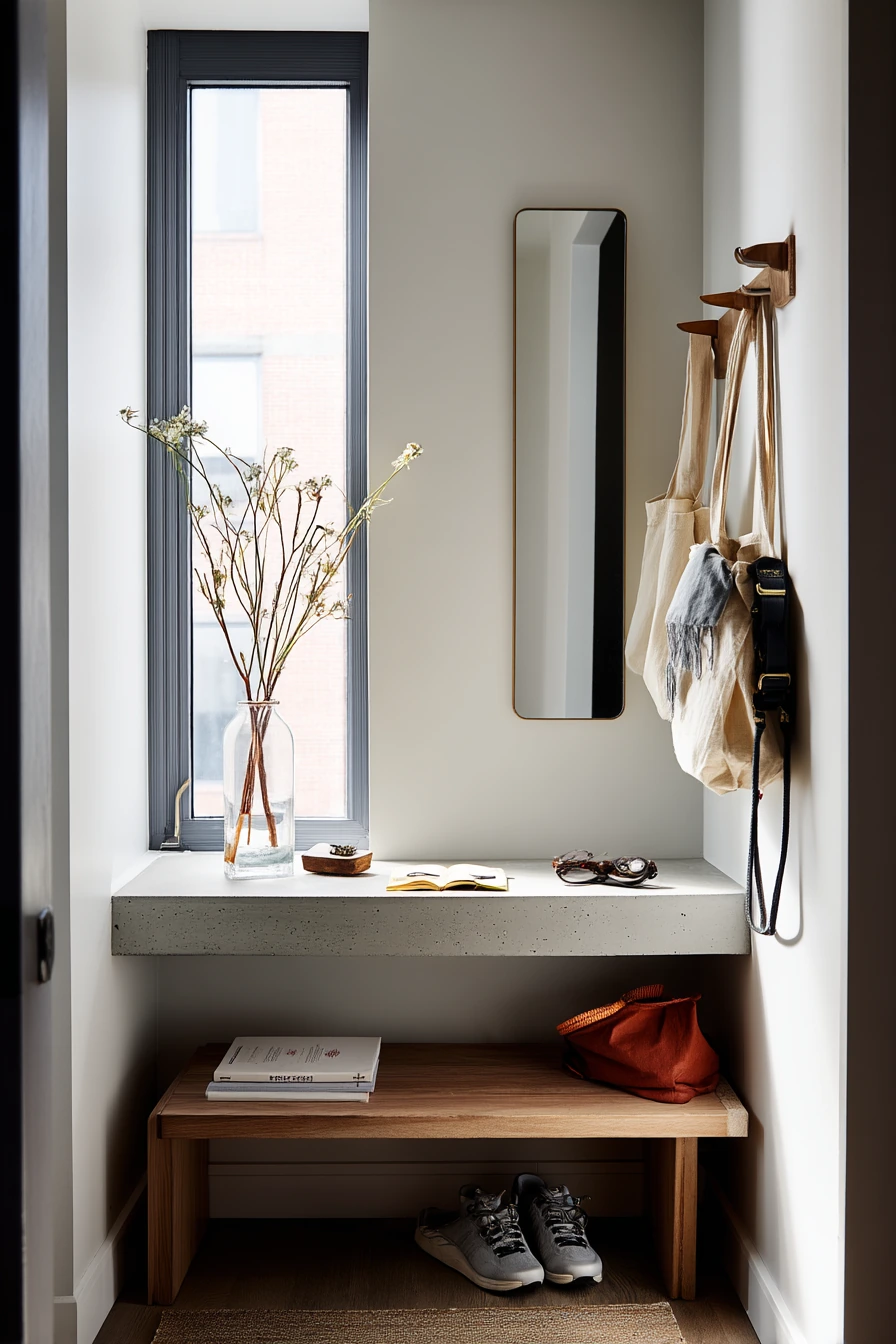 Tiny Apartment Entry Landing Spot