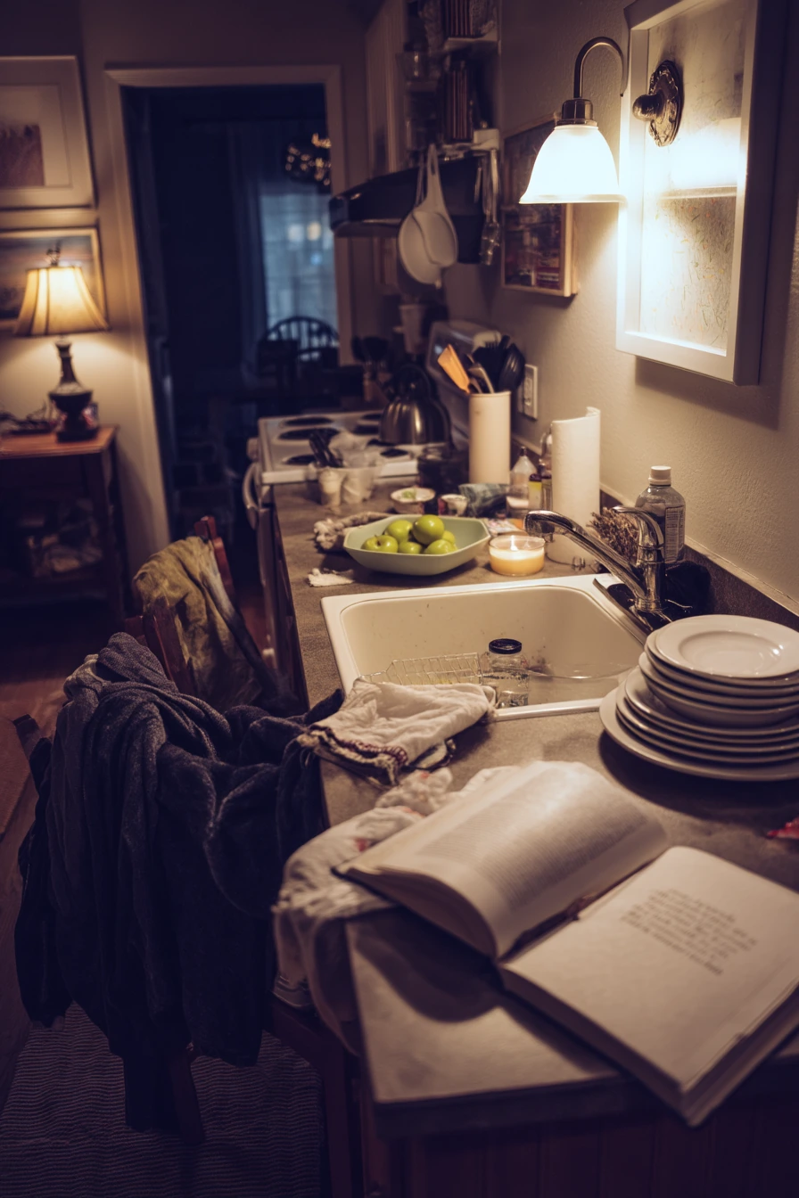 Moody Evening Kitchen Reset