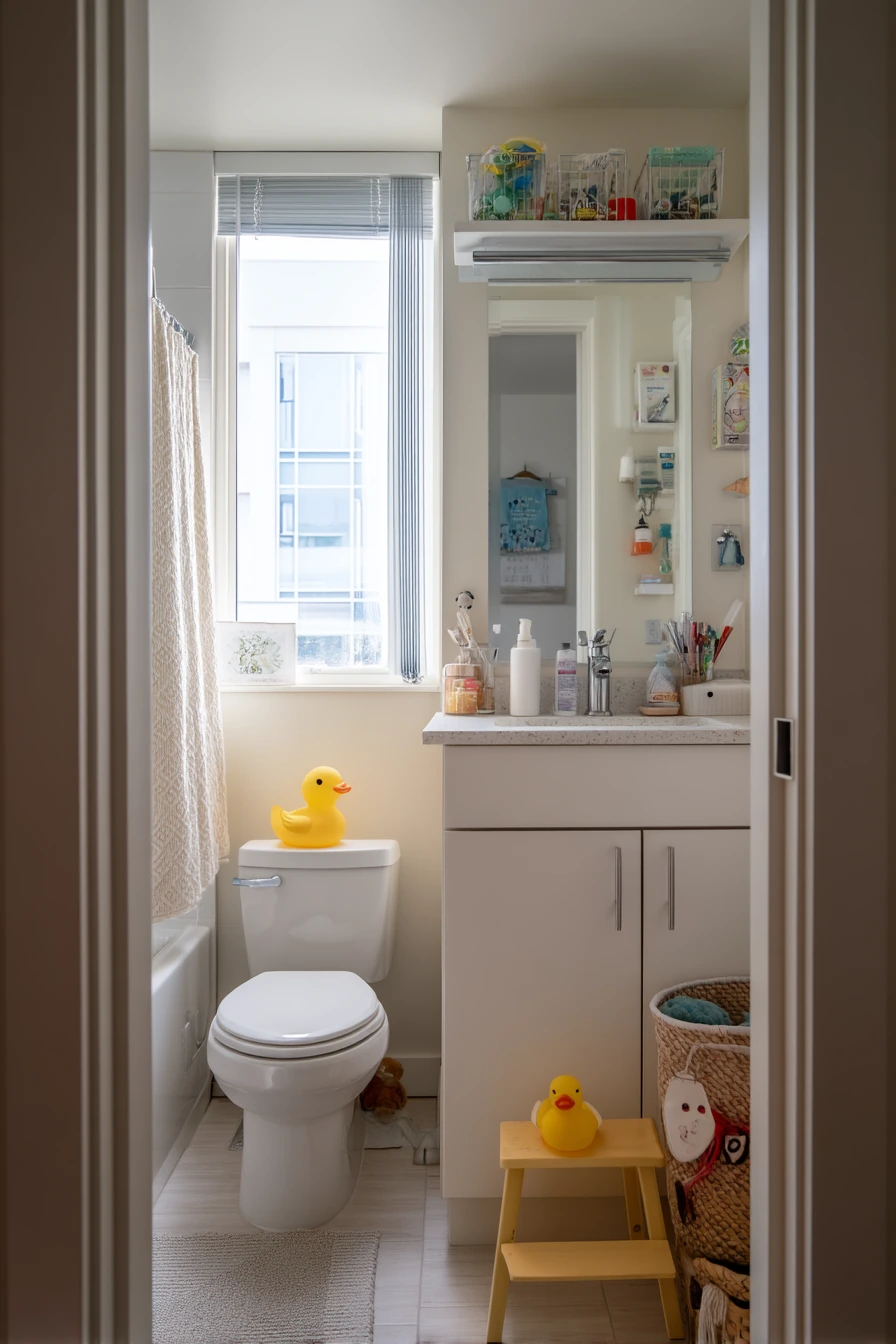 Family Condo Bath With Kid-Friendly Order