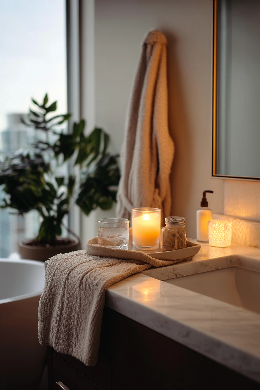 Small Spa Corner for a Weeknight Reset