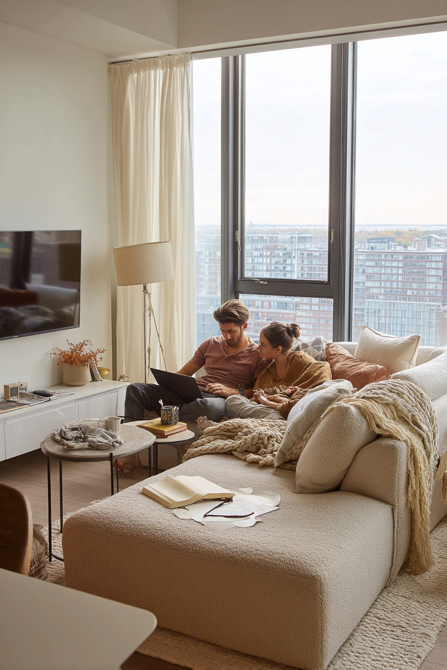 Small-Space Media Nook for Two