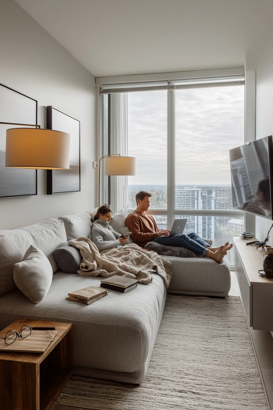 Small-Space Media Nook for Two