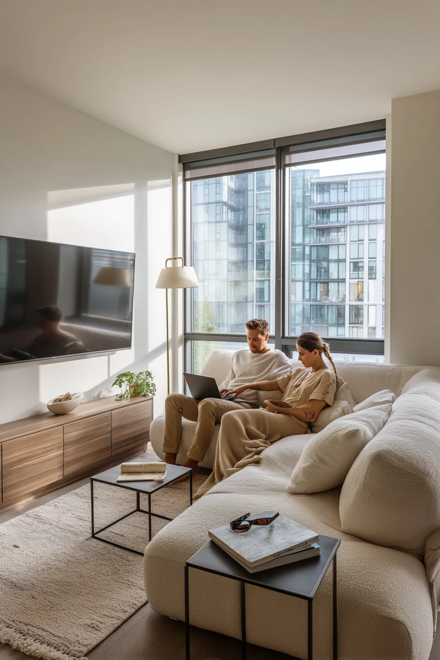 Small-Space Media Nook for Two