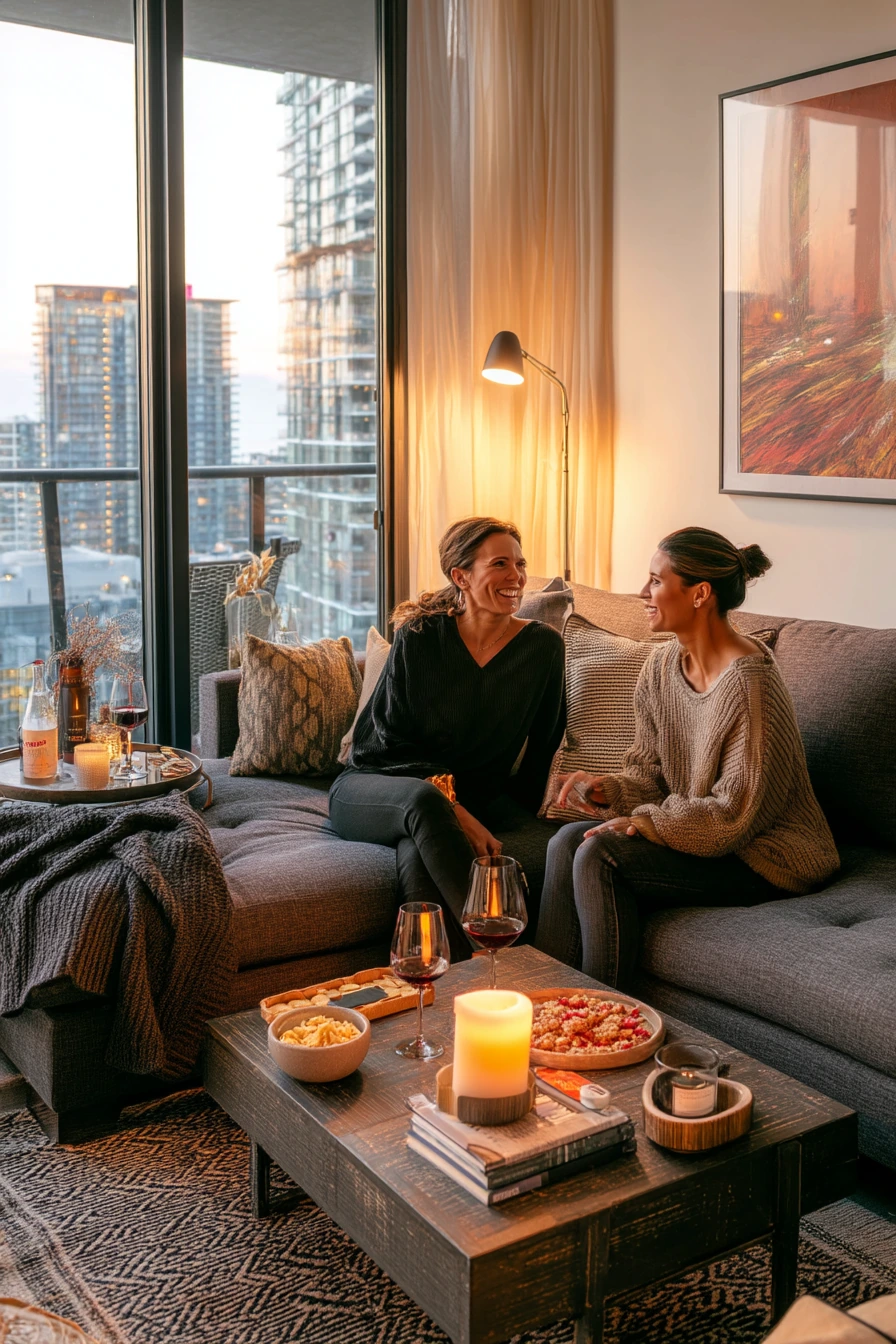 Evening Entertaining in a Compact Condo