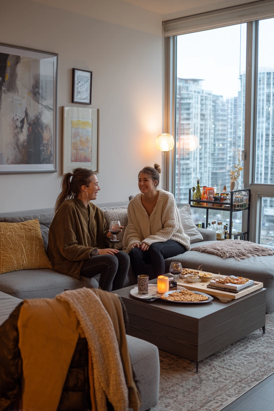 Evening Entertaining in a Compact Condo