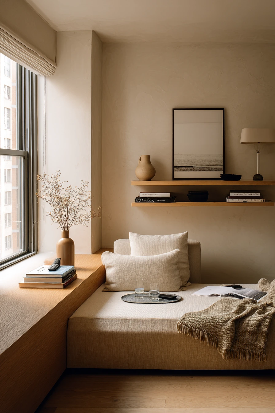 Minimal Condo with Warm Texture